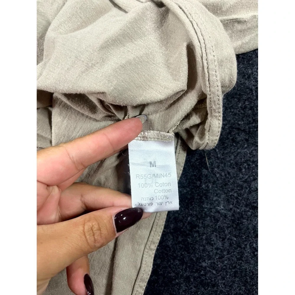 American Vintage Cardigan Women's Medium Taupe Casual Long Sleeve Button Front